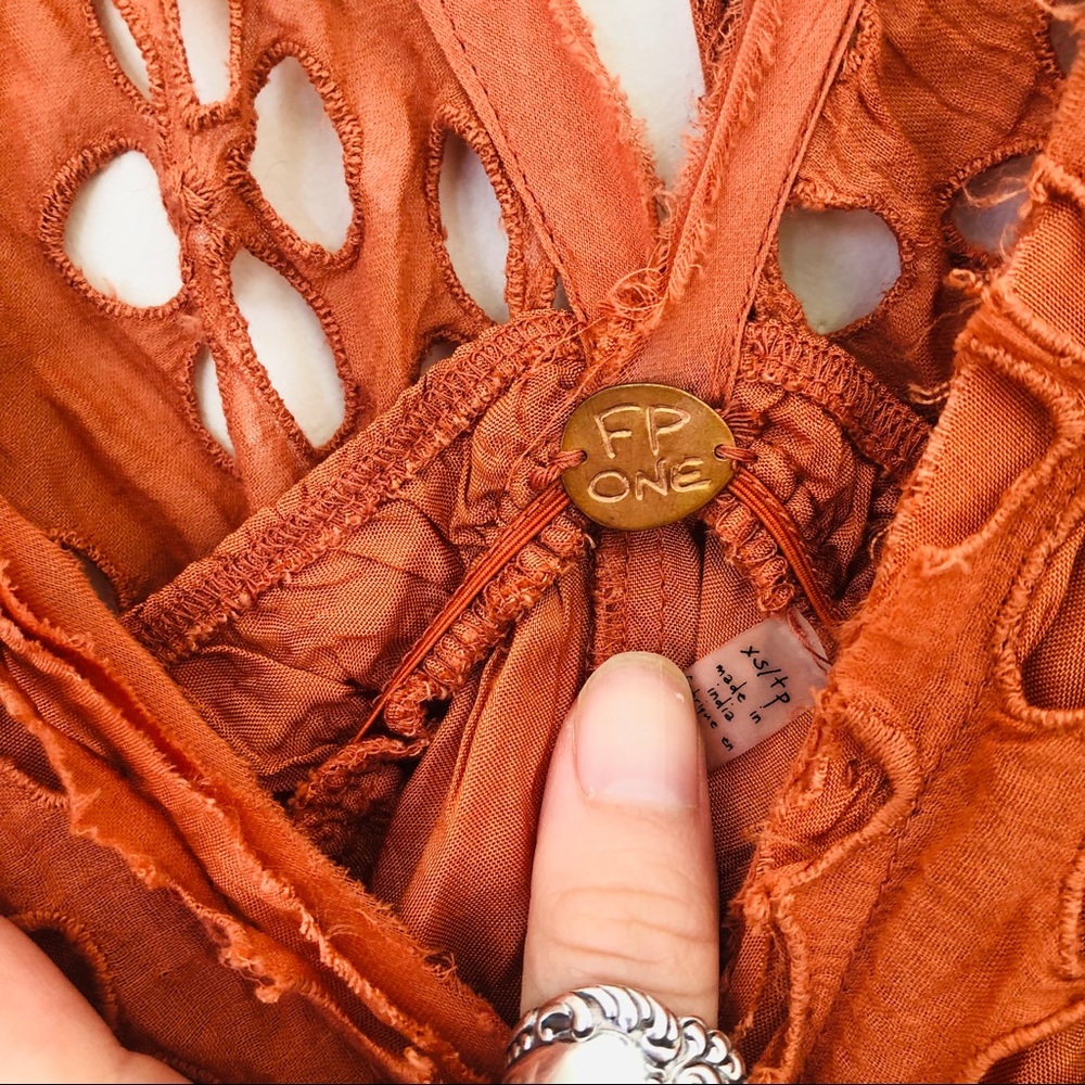 Free People Orange Bella Note Dress - Picture 6 of 7